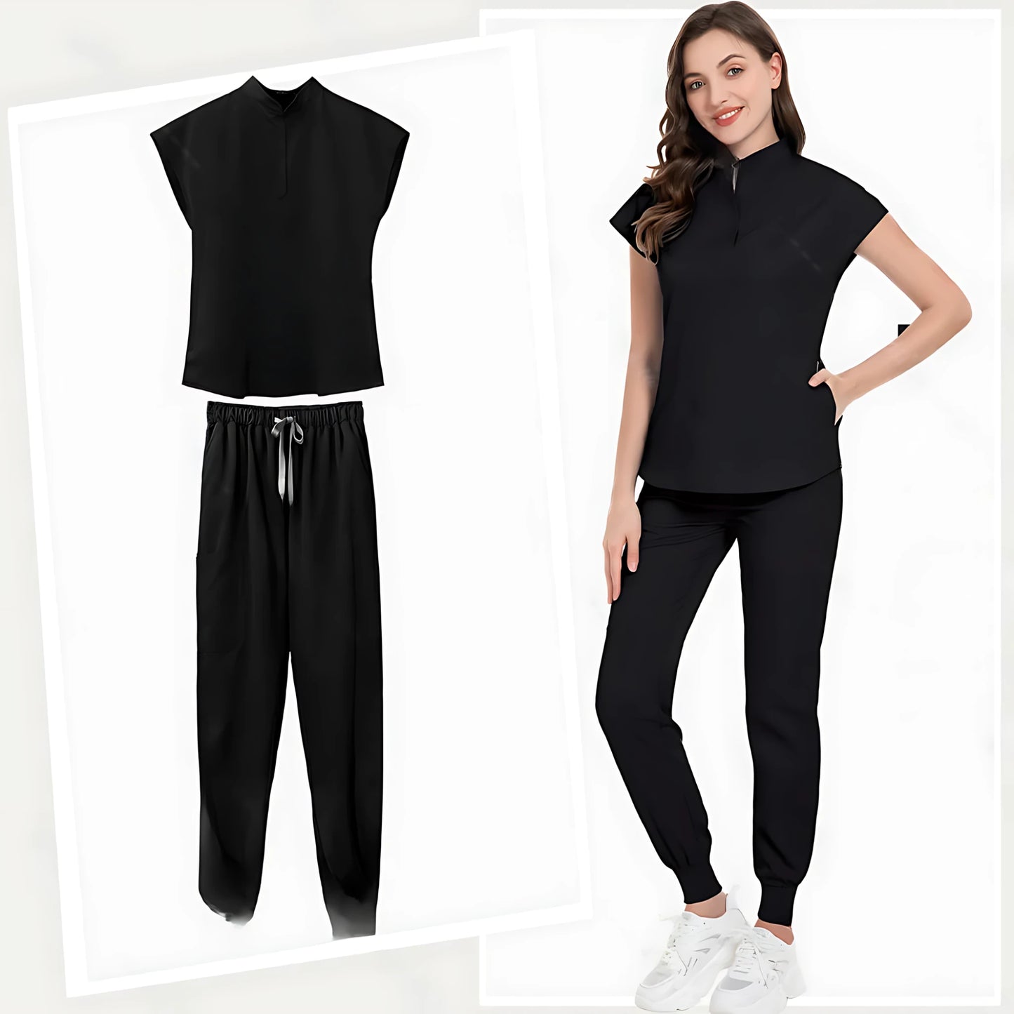π©ββοΈ Fashion Jogger Suit - Multicolor Medical Nurse Scrubs Uniform for Women π¨ββοΈ
