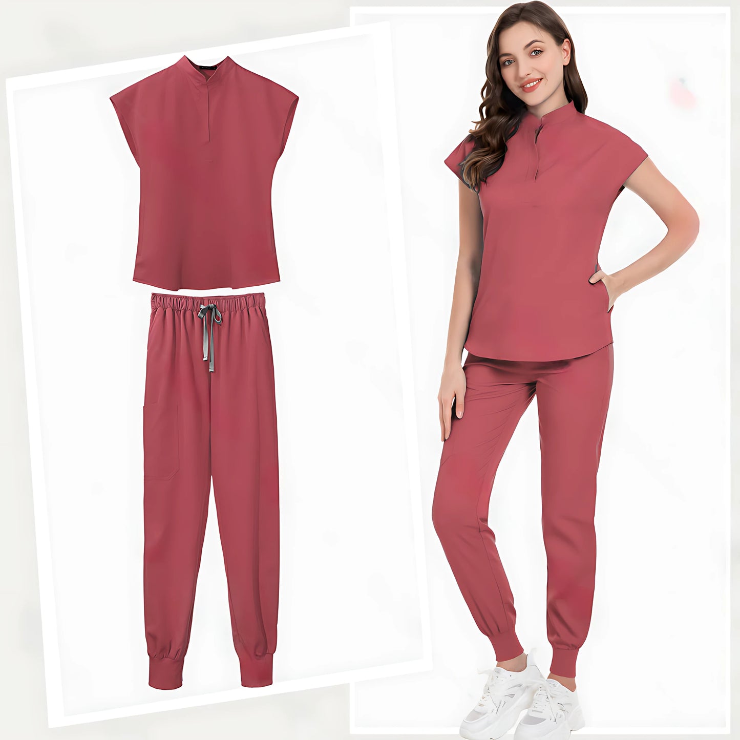 π©ββοΈ Fashion Jogger Suit - Multicolor Medical Nurse Scrubs Uniform for Women π¨ββοΈ