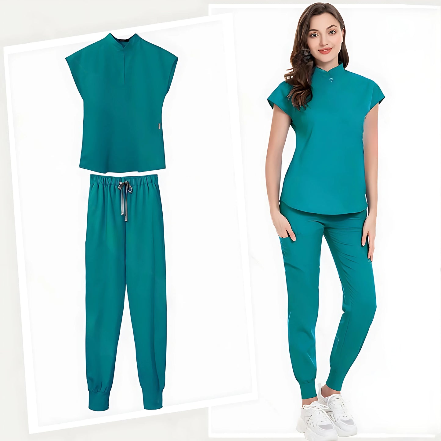 π©ββοΈ Fashion Jogger Suit - Multicolor Medical Nurse Scrubs Uniform for Women π¨ββοΈ