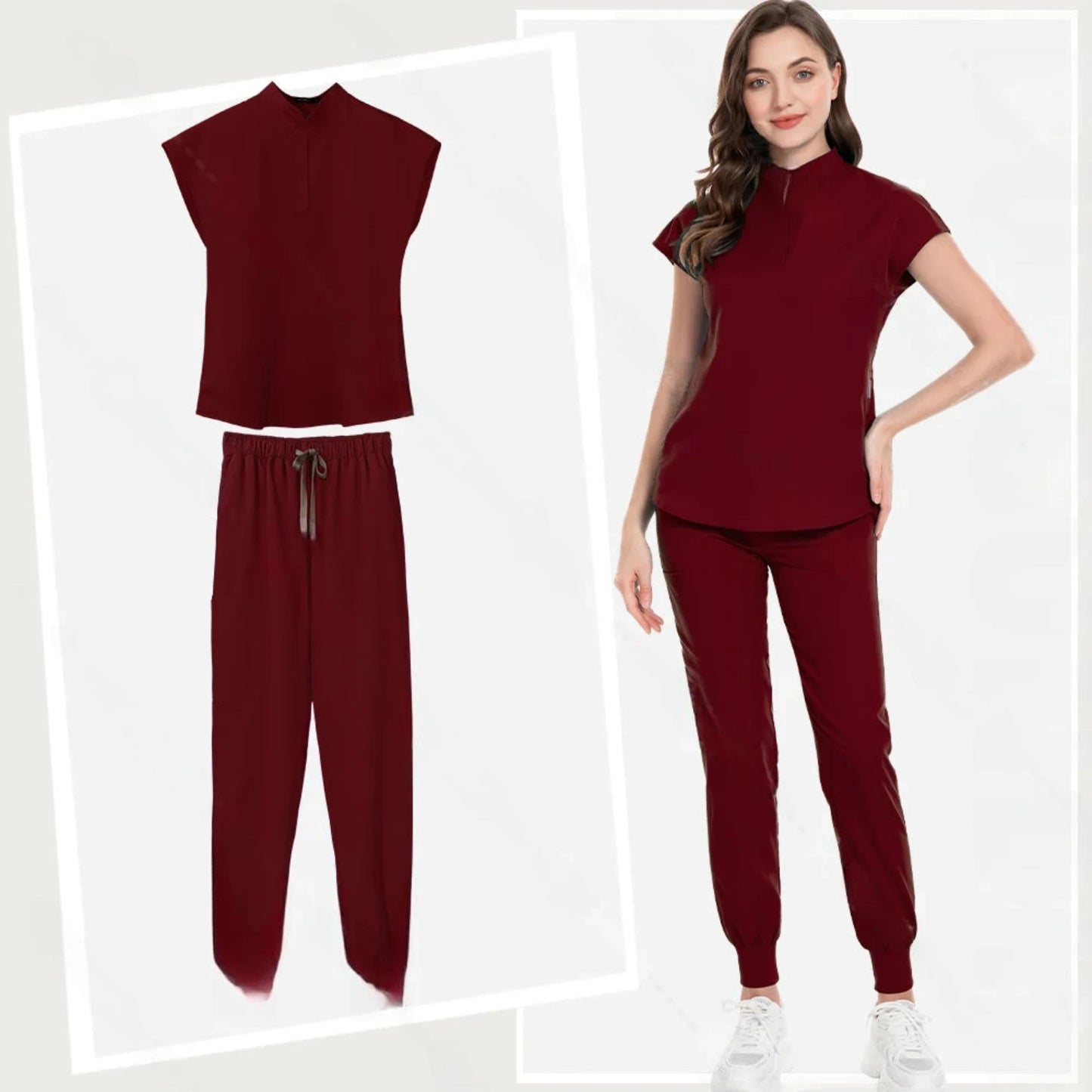 π©ββοΈ Fashion Jogger Suit - Multicolor Medical Nurse Scrubs Uniform for Women π¨ββοΈ