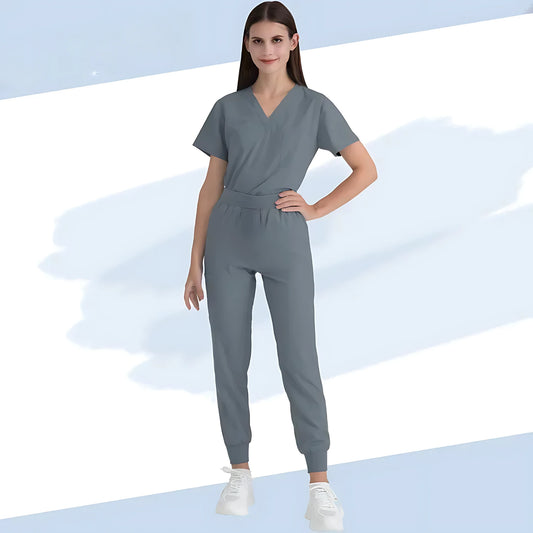 👩‍⚕️ Slim Fit V-Neck Medical Scrubs Uniform - Women's Scrub Sets 👩‍⚕️