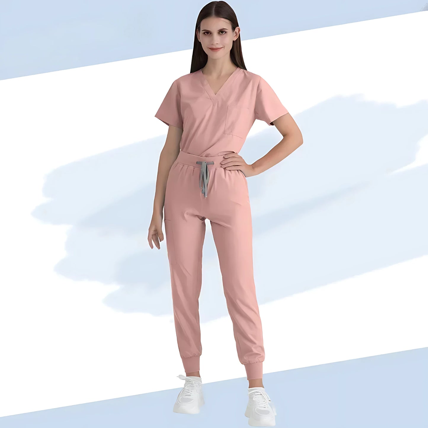 👩‍⚕️ Slim Fit V-Neck Medical Scrubs Uniform - Women's Scrub Sets 👩‍⚕️