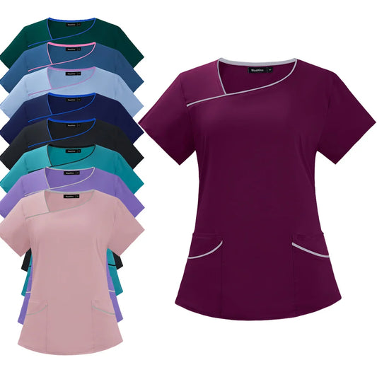 👩‍⚕️ Breathable Medical Nurse Tops | Fashion-Style Scrubs Blouse for Women 👩‍⚕️