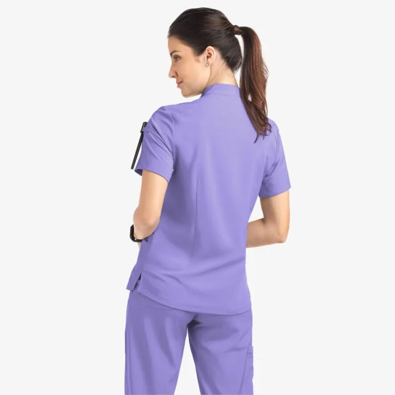 👩‍⚕️ Unisex V-Neck Medical Scrubs Set | Short Sleeve Nurse Uniform 👨‍⚕️