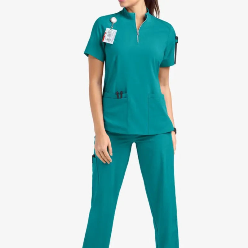 👩‍⚕️ Unisex V-Neck Medical Scrubs Set | Short Sleeve Nurse Uniform 👨‍⚕️