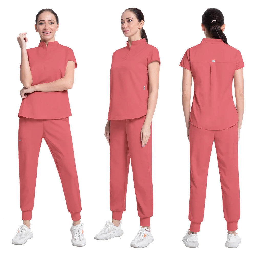 👩‍⚕️ Jogger Sports Suit - High-Quality Solid Color Medical Scrubs | Women's Nurse Uniform 👩‍⚕️